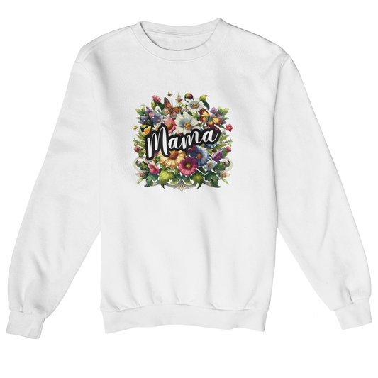 Mama Blumenmuster Classic Sweatshirt