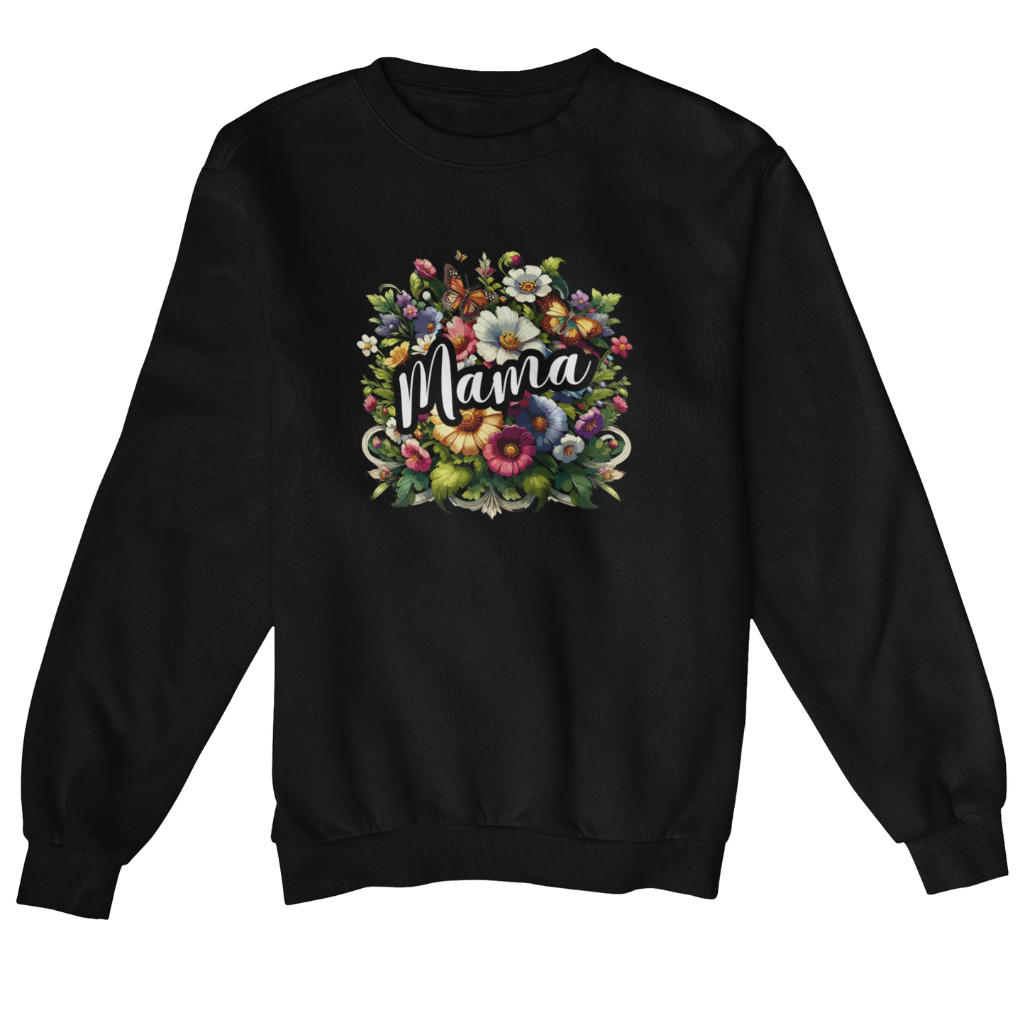 Mama Blumenmuster Classic Sweatshirt