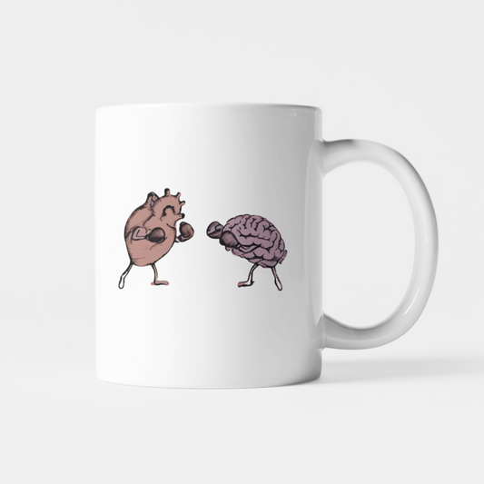 Herz vs Verstand Tasse